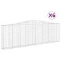 Gabion baskets 6 units, arched shape, iron, 400x30x120/140 cm by vidaXL, Pots and planters - Ref: Foro24-3145843, Price: 982,...