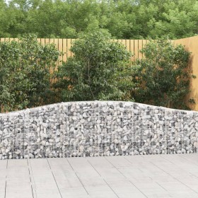 Gabion baskets 2 pcs arc shape iron 400x30x60/80 cm by vidaXL, Pots and planters - Ref: Foro24-3145800, Price: 213,83 €, Disc...