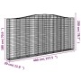 Gabion baskets 2 pcs arc shape iron 400x30x180/200 cm by vidaXL, Pots and planters - Ref: Foro24-3145878, Price: 457,96 €, Di...