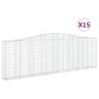 Gabion baskets 15 units, arched shape, iron, 400x30x120/140cm by vidaXL, Pots and planters - Ref: Foro24-3145848, Price: 2,00...