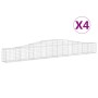 Gabion baskets 4 pcs arch shape iron 400x30x40/60 cm by vidaXL, Pots and planters - Ref: Foro24-3145789, Price: 357,51 €, Dis...