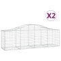 Gabionenkörbe 2 Stück Bogenform Eisen 200x50x60/80 cm von vidaXL, Töpfe und Pflanzgefäße - Ref: Foro24-3145598, Preis: 128,08...