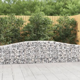 Gabion baskets 6 pcs arch shape iron 400x30x60/80 cm by vidaXL, Pots and planters - Ref: Foro24-3145804, Price: 646,99 €, Dis...