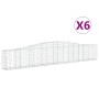 Gabion baskets 6 pcs arch shape iron 400x30x60/80 cm by vidaXL, Pots and planters - Ref: Foro24-3145804, Price: 645,33 €, Dis...