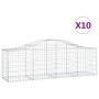 Gabion baskets 10 pcs arch shape iron 200x50x60/80 cm by vidaXL, Pots and planters - Ref: Foro24-3145606, Price: 649,93 €, Di...