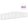 Gabion baskets 15 pcs arch shape iron 400x30x60/80 cm by vidaXL, Pots and planters - Ref: Foro24-3145809, Price: 1,00 €, Disc...