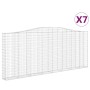 Gabion baskets 7 pcs arch shape iron 400x30x160/180 cm by vidaXL, Pots and planters - Ref: Foro24-3145870, Price: 1,00 €, Dis...