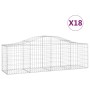 Gabion baskets 18 pcs arch shape iron 200x50x60/80 cm by vidaXL, Pots and planters - Ref: Foro24-3145612, Price: 1,00 €, Disc...