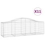 Gabion baskets 11 pcs arch shape iron 200x50x60/80 cm by vidaXL, Pots and planters - Ref: Foro24-3145607, Price: 750,99 €, Di...