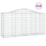 Gabionenkörbe 18 Stück Bogenform Eisen 200x50x100/120cm von vidaXL, Töpfe und Pflanzgefäße - Ref: Foro24-3145654, Preis: 1,00...