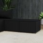 Garten-Fußhocker mit Kissen, 2 Stück, schwarzes synthetisches Rattan von vidaXL, Hocker für den Außenbereich - Ref: Foro24-31...