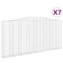 Gabion baskets 7 pcs arch shape iron 400x30x180/200 cm by vidaXL, Pots and planters - Ref: Foro24-3145883, Price: 1,00 €, Dis...