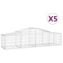 Gabion baskets 5 pcs arch shape iron 200x50x40/60 cm by vidaXL, Pots and planters - Ref: Foro24-3145580, Price: 283,95 €, Dis...