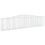 Gabion baskets 4 units arch shape iron 400x30x80/100 cm by vidaXL, Pots and planters - Ref: Foro24-3145815, Price: 518,15 €, ...