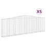 Gabion baskets 5 pcs arch shape iron 400x30x120/140 cm by vidaXL, Pots and planters - Ref: Foro24-3145842, Price: 840,08 €, D...