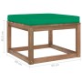 Gartenhocker mit grünem Kissen von vidaXL, Modulare Sofas für den Außenbereich - Ref: Foro24-3067265, Preis: 64,14 €, Rabatt: %