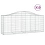 Gabion baskets 10 pcs arc shape iron 200x50x80/100 cm by vidaXL, Pots and planters - Ref: Foro24-3145627, Price: 783,99 €, Di...