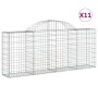 Gabion baskets 11 pcs arch shape iron 200x30x80/100 cm by vidaXL, Pots and planters - Ref: Foro24-3146098, Price: 651,21 €, D...