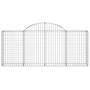 Gabion baskets 11 pcs arch shape iron 200x30x80/100 cm by vidaXL, Pots and planters - Ref: Foro24-3146098, Price: 651,21 €, D...