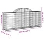 Gabion baskets 11 pcs arch shape iron 200x30x80/100 cm by vidaXL, Pots and planters - Ref: Foro24-3146098, Price: 651,21 €, D...