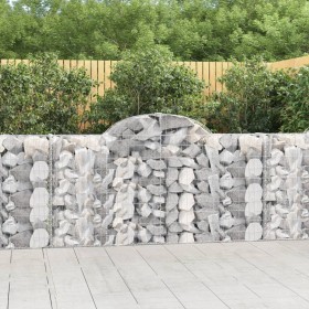 Gabion baskets 6 pcs arch shape iron 200x30x100/120 cm by vidaXL, Pots and planters - Ref: Foro24-3146114, Price: 441,73 €, D...