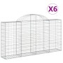 Gabionenkörbe 6 Stück Bogenform Eisen 200x30x100/120 cm von vidaXL, Töpfe und Pflanzgefäße - Ref: Foro24-3146114, Preis: 441,...