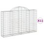 Gabionenkörbe 11 Stück Bogenform Eisen 200x30x120/140 cm von vidaXL, Töpfe und Pflanzgefäße - Ref: Foro24-3146140, Preis: 901...