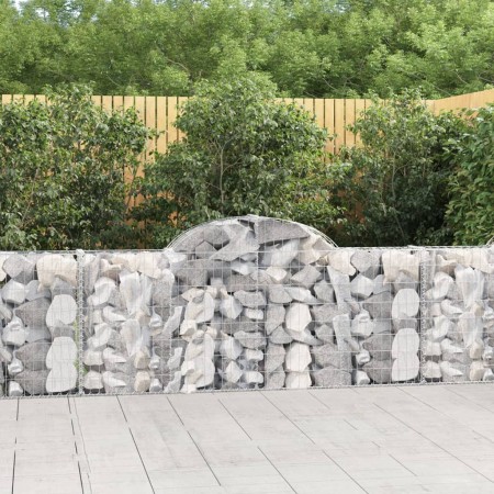 Gabion baskets 7 units, arched shape, iron, 200x30x80/100 cm by vidaXL, Pots and planters - Ref: Foro24-3146094, Price: 445,9...