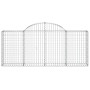 Gabion baskets 7 units, arched shape, iron, 200x30x80/100 cm by vidaXL, Pots and planters - Ref: Foro24-3146094, Price: 445,9...