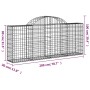 Gabion baskets 7 units, arched shape, iron, 200x30x80/100 cm by vidaXL, Pots and planters - Ref: Foro24-3146094, Price: 445,9...