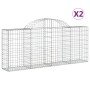 Gabionenkörbe 2 Stück Bogenform Eisen 200x30x80/100 cm von vidaXL, Töpfe und Pflanzgefäße - Ref: Foro24-3146089, Preis: 118,6...