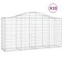 Gabionenkörbe 10 Stück bogenförmiges Eisen 200x50x100/120cm von vidaXL, Töpfe und Pflanzgefäße - Ref: Foro24-3145648, Preis: ...