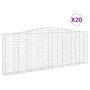 Gabion baskets 20 units, arched shape, iron, 400x30x140/160cm by vidaXL, Pots and planters - Ref: Foro24-3145862, Price: 3,00...