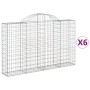 Gabion baskets 6 pcs arch shape iron 200x30x120/140 cm by vidaXL, Pots and planters - Ref: Foro24-3146135, Price: 508,41 €, D...