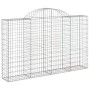 Gabion baskets 6 pcs arch shape iron 200x30x120/140 cm by vidaXL, Pots and planters - Ref: Foro24-3146135, Price: 508,41 €, D...