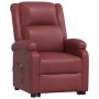 Sillón de masaje elevable cuero sintético rojo tinto de vidaXL, Sillones de masaje eléctricos - Ref: Foro24-3110861, Precio: ...