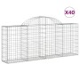 Gabionenkörbe 40 Stück Bogenform Eisen 200x30x80/100 cm von vidaXL, Töpfe und Pflanzgefäße - Ref: Foro24-3146107, Preis: 2,00...