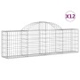 Gabion baskets 12 pcs arch shape iron 200x30x60/80 cm by vidaXL, Pots and planters - Ref: Foro24-3146078, Price: 609,59 €, Di...