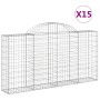 Gabion baskets 15 pcs arch shape iron 200x30x100/120 cm by vidaXL, Pots and planters - Ref: Foro24-3146123, Price: 1,00 €, Di...