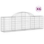 Gabionenkörbe 6 Stück Bogenform Eisen 200x30x60/80 cm von vidaXL, Töpfe und Pflanzgefäße - Ref: Foro24-3146072, Preis: 301,53...