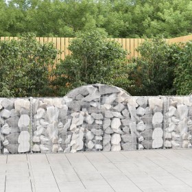 Gabion baskets 10 pcs arc shape iron 200x30x80/100 cm by vidaXL, Pots and planters - Ref: Foro24-3146097, Price: 593,63 €, Di...