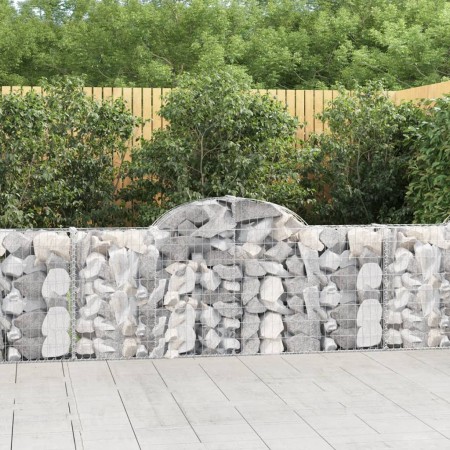 Gabion baskets 10 pcs arc shape iron 200x30x80/100 cm by vidaXL, Pots and planters - Ref: Foro24-3146097, Price: 599,91 €, Di...