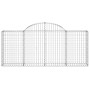 Gabion baskets 6 pcs arch shape iron 200x30x80/100 cm by vidaXL, Pots and planters - Ref: Foro24-3146093, Price: 394,65 €, Di...