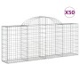 Gabionenkörbe 50 Stück Bogenform Eisen 200x30x80/100 cm von vidaXL, Töpfe und Pflanzgefäße - Ref: Foro24-3146108, Preis: 2,00...