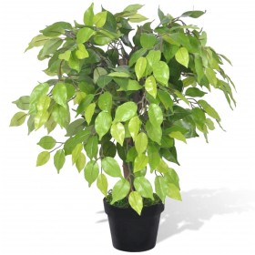 Künstliche Zwerg-Ficus-Pflanze im Topf, 60 cm von vidaXL, Künstliche Flora - Ref: Foro24-241358, Preis: 35,76 €, Rabatt: %