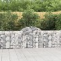 Gabion baskets 14 pcs arch shape iron 200x30x80/100 cm by vidaXL, Pots and planters - Ref: Foro24-3146101, Price: 847,54 €, D...