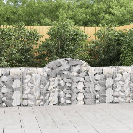 Gabion baskets 14 pcs arch shape iron 200x30x80/100 cm by vidaXL, Pots and planters - Ref: Foro24-3146101, Price: 847,54 €, D...