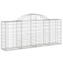 Gabion baskets 14 pcs arch shape iron 200x30x80/100 cm by vidaXL, Pots and planters - Ref: Foro24-3146101, Price: 847,54 €, D...