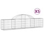 Gabion baskets 5 pcs arch shape iron 200x30x40/60 cm by vidaXL, Pots and planters - Ref: Foro24-3146050, Price: 207,15 €, Dis...