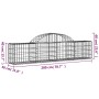 Gabion baskets 5 pcs arch shape iron 200x30x40/60 cm by vidaXL, Pots and planters - Ref: Foro24-3146050, Price: 207,15 €, Dis...